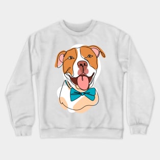 Cute dog with goofy smile Crewneck Sweatshirt